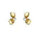 Floral Pearl Stud Earrings (316L Stainless Steel)