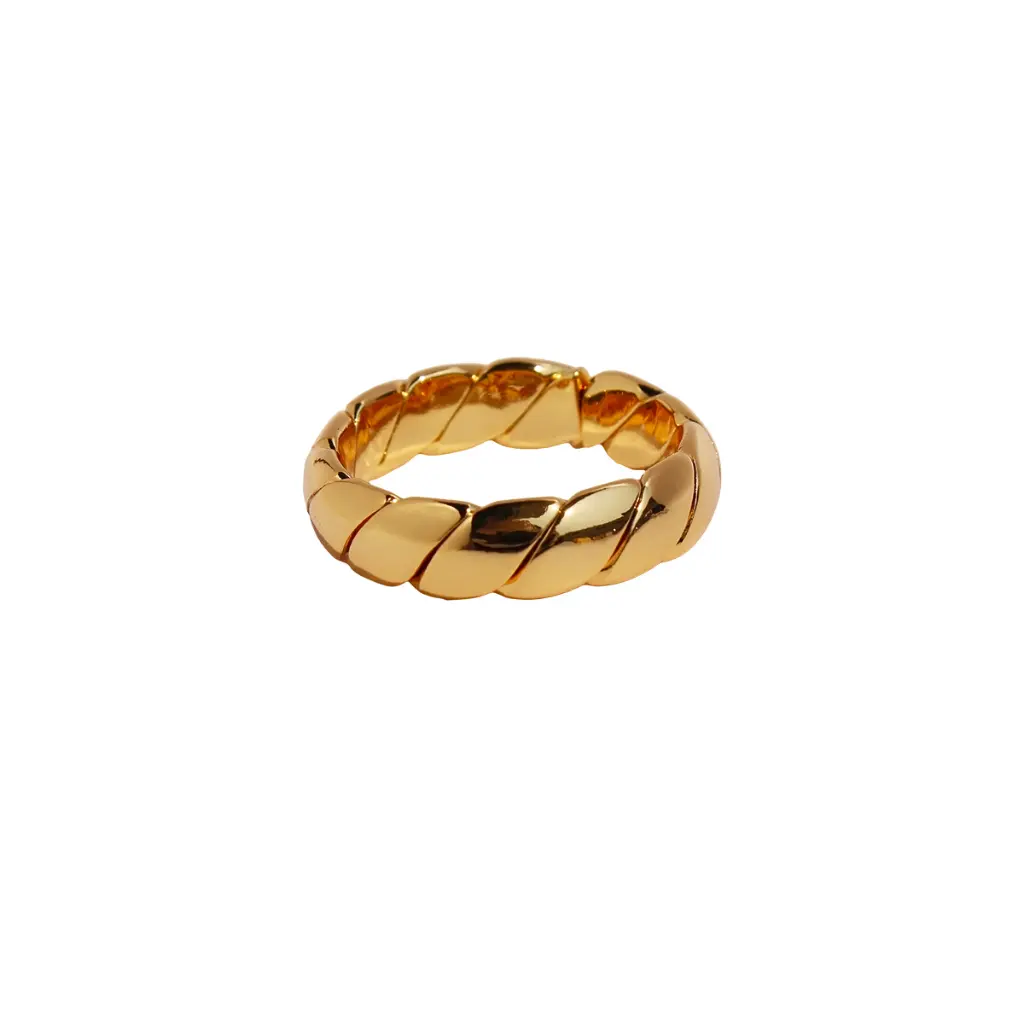Twisted Open Cuff Ring (316L Stainless Steel)
