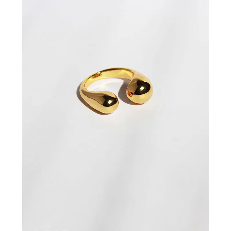 Double Band CZ Accent Open Cuff Ring (316L Stainless Steel)
