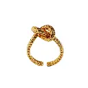 Braided Knot Open Cuff Ring (Brass)
