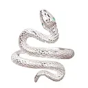 Textured Snake Open Cuff Ring (Brass)