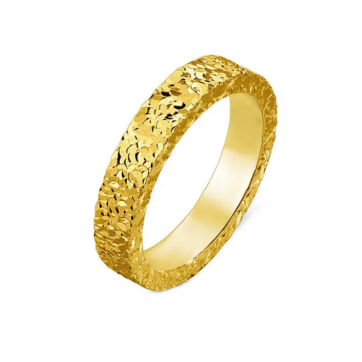 Hammered Texture Band Ring (Brass)