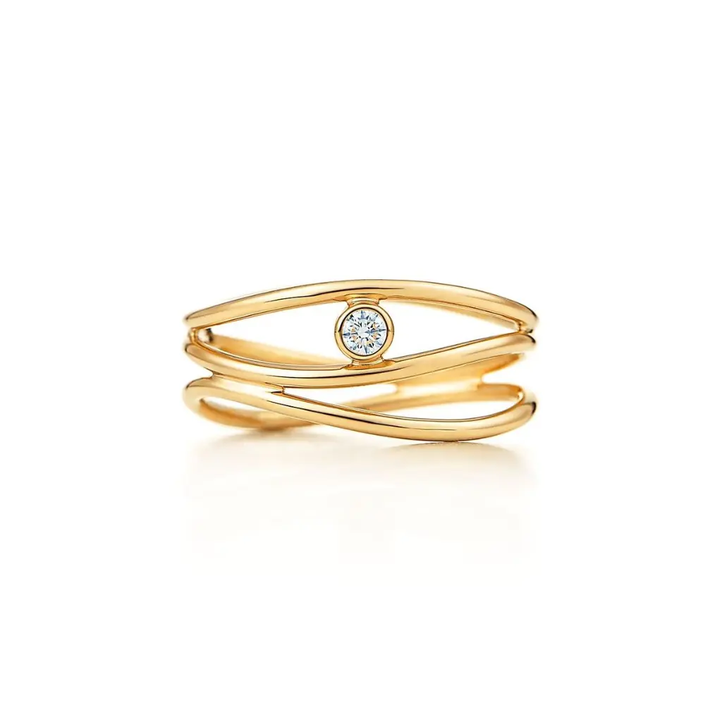 Evil Eye Double Wave CZ Ring (316L Stainless Steel)