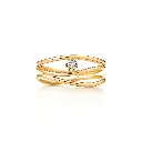Evil Eye Double Wave CZ Ring (316L Stainless Steel)