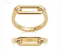 Double Bar Link Statement Ring (316L Stainless Steel)